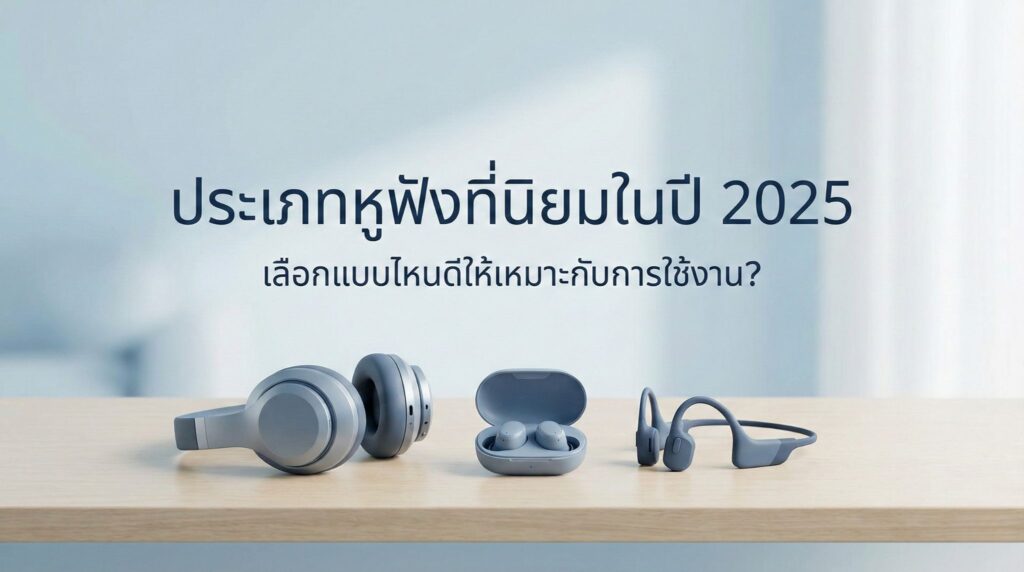 ประเภทหูฟังที่นิยมในปี 2025 เลือกแบบไหนดีให้เหมาะกับการใช้งาน?